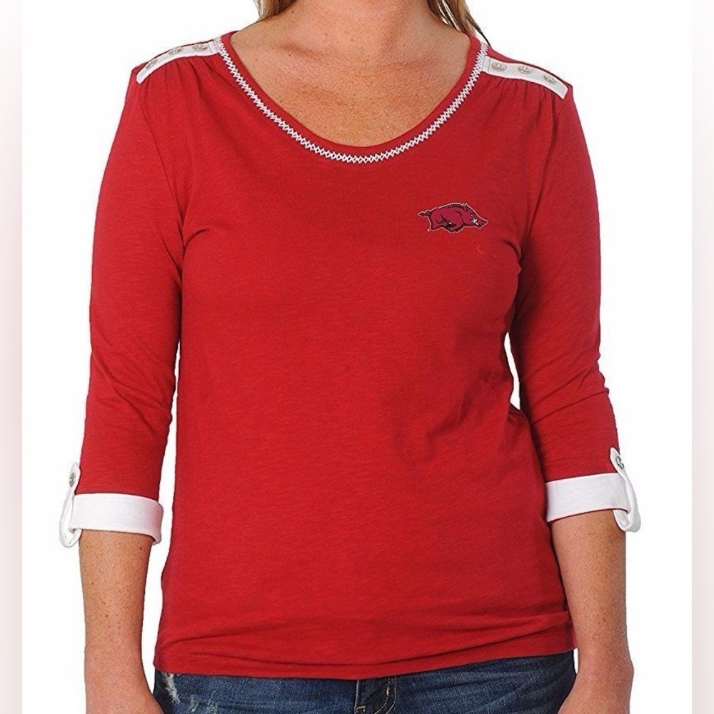 New Women’s UG Apparel Arkansas Razorbacks Top Size 1X - 3/4 Sleeve